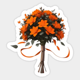 A Vibrant Orange Bouquet to Brighten Any Occasion Sticker